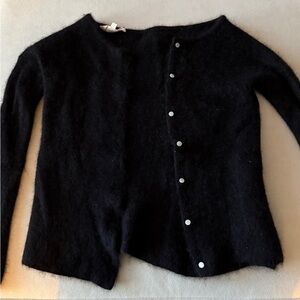 Sezane Black Cardigan Sweater
